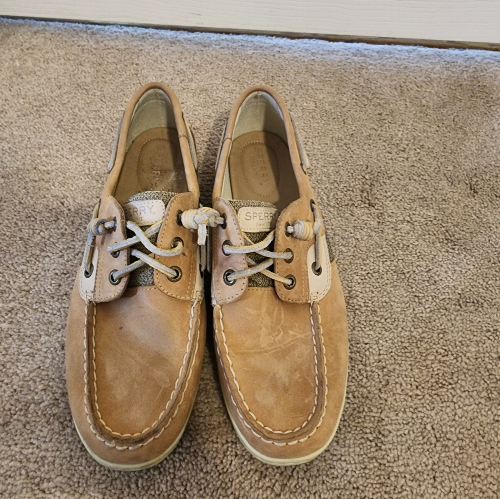Sperry Leather Boat Shoes Sz 10